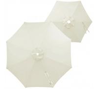 Copertura Impermeabile Telo di Ricambio per Ombrellone da Giardino 2m 2.7m 3m 6/8 Stecche Durevole Anti-UV Baldacchino per Piscina Terrazza Esterno e Cortile(Bianco,2.5m/8ft-8ribs)