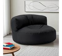 Copertura impermeabile XL per pouf (senza imbottitura), comoda per adulti e bambini, perfetta per giardino, spiaggia, campeggio, piscina, balcone, colore nero