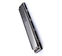 Copertura in acciaio inossidabile nero a specchio per armonica tremolo a fiato cavo a 24 fori Set Di Armonica(Color:C)