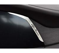 Copertura In Acciaio per Alfa_Romeo GIULIA - 1 Pezzo Quadro strumenti Emblema Targa Inox Metallo Spazzolato Interni Fatto Su Misura Decorazioni Tuning Accessori