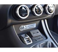 Copertura In Acciaio per Alfa_Romeo GIULIETTA - 1 Pezzo Emblema Targa Inox Metallo Spazzolato Interni Fatto Su Misura Decorazioni Tuning Accessori