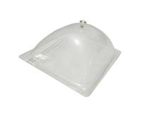 Copertura in Acrilico Trasparente Cupola per Alimenti Paraschizzi Protezione per Cibo Coperchio per Piatto Campana da Portata con Manico Materiale per, 二分之一分数盘盖