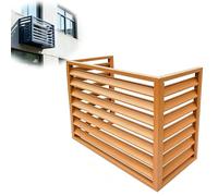 Copertura in alluminio mini split AC | Riduzione del rumore esterno e protezione resistente alle intemperie per unità a pompa di calore | Scudo Ilat albicocca su 3 lati