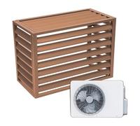 Copertura in alluminio per aria condizionata e protezione per pompa di caloreDivisorio spaziale a feritoia autoportante per esterni Grigio Louver Top (feritoia in albicocca 100x50x70cm)