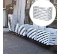 Copertura in alluminio per aria condizionata esterna, recinzione per piante, scaffale di stoccaggio bianco previene le erbacce fogliame 110x ~2~3P