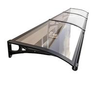 Copertura in alluminio per porta, tenda da sole per esterni, riparo dalla pioggia, per patio, portico, balcone e cortile, protezione durevole dalle intemperie, 120 x 400 cm