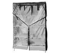 Copertura in filo metallico - Copertura di copertura con alta tenuta impermeabile e antipolvere, verticale con chiusura lampo, stabilità per scaffali in metallo traslucido