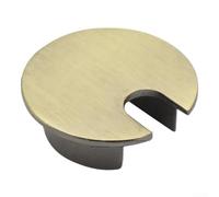 Copertura in lega di zinco con forma rotonda per scatola metallica da scrivania da ufficio, efficace organizzazione dei cavi del computer e protezione dalla polvere, pezzo unico (A)