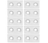 Copertura in lega in lega di alluminio Piatto a doppio foro nero per profili di macchine CNC Frame 10pcs (Argent)