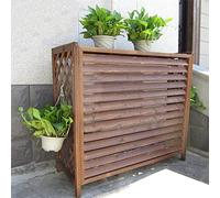 Copertura in legno massello AC e cestino della spazzatura, recinzione per la privacy esterna e divisorio per patio, giardino, balcone, elegante supporto per fiori, autoportante (103 x 44 x 93 cm)
