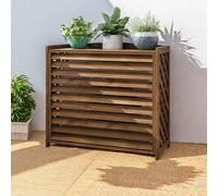 Copertura In Legno Massello Per Condizionatore Design Recinto All'aperto Porta Fiori Per Condizionatore D'Aria Per La Privacy Schermo Di Recinzione Per Nascondere Il Condizionatore D'aria(L)