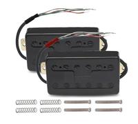 Copertura In Ottone Pickup Per Chitarra Elettrica Pickup Con Splitting A Bobina Humbucker Pickup A Doppia Bobina N7.5K / B15K Uscita Nero Cromato pickup per chitarra elettrica (Color : 1Set Black)