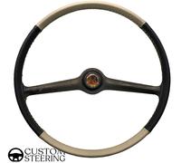 Copertura In Pelle Per Volante 13" Classica Cremona E Nero Con Fodera Perforata