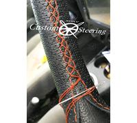 Copertura In Pelle Perforata Nera Per Il Volante Da 37Cm Di Un'Auto Classica