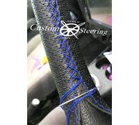 Copertura In Pelle Perforata Nera Per Il Volante Da 37Cm Di Un'Auto Classica