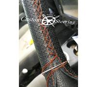 Copertura In Pelle Perforata Nera Per Il Volante Di 35,5 Cm Di Un'Auto Classica