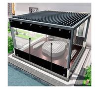 Copertura in plastica impermeabile per pergolato, tettoia per auto, tenda ombreggiante esterna con cerniera e ganci, 6 x 2,7 m, per giardini, terrazze e ponti