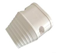 Copertura in PVC per copertura decorativa divisa e centrale AC con diverse opzioni di forma, tra cui tappo per ingresso a parete, gomiti e giunti (tappo terminale)