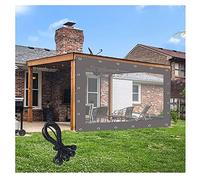 Copertura in PVC trasparente regolabile per pergolato, resistente alle intemperie e protezione della privacy (2,5 x 3,3 m), resistente ai raggi UV, facile da installare, soluzione esterna