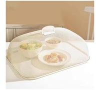 Copertura in Rete Metallica per Alimenti, Protezione Riutilizzabile per la conservazione degli Alimenti, Protezione Alimentare per Barbecue,Beige,34 * 47 * 16cm