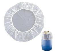 Copertura in rete per barili di pioggia, copertura regolabile per barili di pioggia, rete resistente a prova di mosche per fuori foglie e detriti, lunga durata, per secchio da giardino a bordo