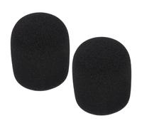Copertura in Schiuma per Microfono Nero 2pezzi, Mini Antipop | Registrazione e Studio Professionale, Riduzione Rumore Respiro e Pop, Lavabile, Blocca Saliva e Polvere