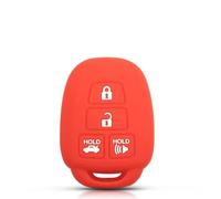 Copertura In Silicone Per Chiave Auto Per Toyota Per Camry Per Corolla RAV4 Per Prius C 2012-2020 Custodia Protettiva Senza Chiave 3 4 Pulsanti Guscio Chiave(Red 4 Buttons)
