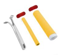 Copertura in silicone resistente al calore per manici di pentole, struttura antiscivolo, progettata per una manipolazione sicura del caldo per pentole e padelle (giallo, 1,5-3,5)