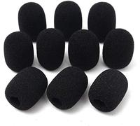Copertura in spugna per microfono delle cuffie, 10 pezzi, colore nero