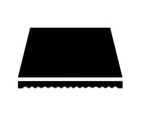 Copertura in tela di ricambio per veranda retrattile, impermeabile, per terrazza, balcone e cortile, disponibile in 3,7 x 3 m, 2,4 x 1,5 m, 2 x 1,5 m, colore: nero