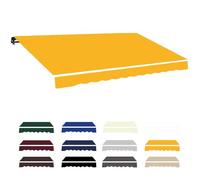 Copertura in tessuto per tenda retrattile, ricambio impermeabile per balconi, 3 x 2,4 m e 2,5 x 2 m, baldacchino giallo, ideale per tende a braccio pieghevole.