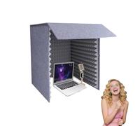 Copertura Insonorizzata da Scrivania, Cabina di Registrazione Portatile, Cubo di Isolamento per Microfono, Scudo Assorbente Vocale, Piccolo Studio di Registrazione Musicale per Studio Domestico