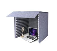 Copertura Insonorizzata Da Tavolo, Schermo Isolante For Microfono | Scatola di isolamento acustico semichiusa, con costruzione insonorizzata a doppio strato, for cantare(Color-1)
