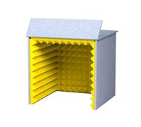Copertura Insonorizzata For Desktop, Cabina Di Isolamento For Registrazione | Scudo pieghevole for l'assorbimento vocale, design semi-chiuso con schiuma ad alta densità(Yellow,60x60x60cm)