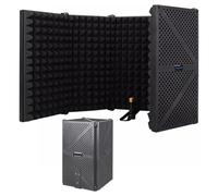 Copertura insonorizzata for microfono portatile, cabina acustica pieghevole da tavolo a 5 pannelli for la registrazione di musica, for esercitazioni in studio a casa(Schwarz)