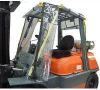 Copertura integrale per cabina carrello elevatore in vinile trasparente, adatta per parabrezza standard Yale, copertura per tettuccio resistente alla pioggia, vinile impermeabile per protezione UV