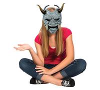 Copertura integrale per il viso del samuraii - Supporto per il viso del samuraii di Halloween | Copertine per il viso cosplay prop in lattice giapponese Ghost samuraii Hannya