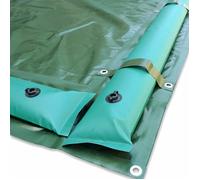 Copertura invernale 8 x 5 m per piscina 7 x 4 m - con tubolari perimetrali e ...