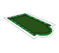 Copertura invernale con tubolari RETTANGOLARE +SCALA 210gmq 11x4,5m