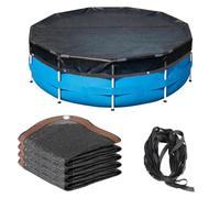 Copertura invernale per Piscina Rotonda 10ft,Rete di Protezione per Piscinas per fuori terra Telo per piscina anti-foglie Schermo Per piscina A Maglie per giardino e cortile