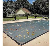 Copertura invernale per piscine interrate rettangolare in rete con materiale di alta qualità, 4 m x 9 m, mantiene le foglie a bada e protegge la piscina
