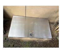 Copertura invisibile commerciale in acciaio inox per porta di accesso con serratura e maniglia, copertura personalizzabile per fossa 53,3 x 99,1 cm (58,4 x 58,4 cm) per un accesso sicuro