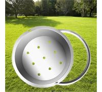 copertura invisibile del tombino Coperchio Per Fossa Settica In Acciaio Inox 304 Da 40, 45, 50, 60, 70, 80, 85 Cm, Resistente, Rotondo, Nascosto, Con Telaio E Ganci Di(DIA 67CM)