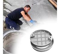 copertura invisibile del tombino Coperchio Per Tombino Rinforzato Da 50, 65, 70 E 90 Cm, Coperchio E Telaio Per Pozzetto Nascosto Rotondo Per Impieghi Gravosi, Coperchio(H 8cm/3in,DIA 76cm/30in)
