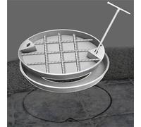 copertura invisibile del tombino Coperchio Settico Rotondo In Acciaio Inossidabile Di Altezza 5 8 Cm, Chiusino Rotondo Invisibile Per Seminterrato/scuole/città, Chiusino(H 5cm,DIA 44cm)