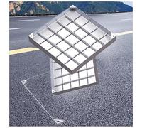 Copertura invisibile del tombino dell'acciaio inossidabile,In lega di Alluminio Chiusino Incassato e Telaio,con base, quadrato, for ispezione, invisibile,(8cm,100 * 100cm/39.3 * 39.3in)