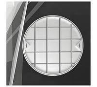 Copertura invisibile for pozzetto in acciaio inossidabile, copertura rotonda da incasso for fosse settica, coperchio for bacino delle acque reflue ，per uso commerciale(50cm/19.7in)