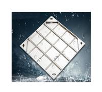 Copertura invisibile in acciaio inossidabile 304 - Copertura decorativa affondata per scarico tempesta, resistente alla pressione commerciale, coperchio per ispezione resistente alle intemperie (8 cm