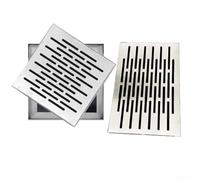 Copertura invisibile in acciaio inossidabile, piastra di copertura per fossa di drenaggio di grado 201, con telaio, design antiscivolo multi-foro per strade comunali, scuole, piazze e (200 x 400 x 20