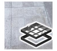 Copertura invisibile in acciaio inox - Coperchio quadrato per accesso alle acque reflue interrato per vialetti da giardino e paesaggi e elegante copertura per fosse settiche